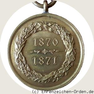 Erinnerungsmedaille an den Krieg 1870/71 R&uuml;ckseite