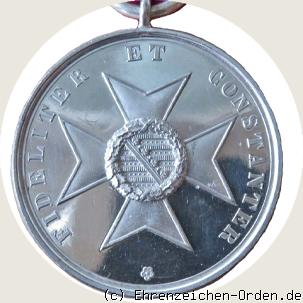 Silberne Verdienstmedaille des Sachsen-Ernestinischen Hausordens 1891 R&uuml;ckseite