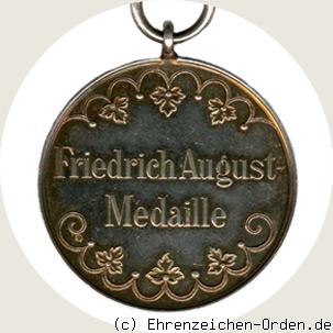 Friedrich August Medaille in Silber 1905 R&uuml;ckseite