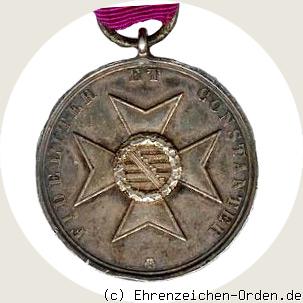 Silberne Verdienstmedaille des Herzoglich Sachsen-Ernestinischen Hausordens Herzog Georg R&uuml;ckseite