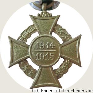 Ehrenkreuz für freiwillige Wohlfahrtspflege im Kriege 1914-1915 R&uuml;ckseite