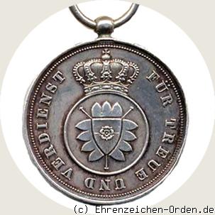 Silberne Verdienstmedaille Fürst Adolph Georg 1885 R&uuml;ckseite