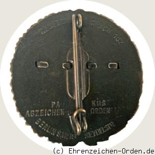 Schlageterschild runde Form Kämpfer R&uuml;ckseite