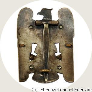 Schlesisches Bewährungsabzeichen 1.Klasse mit Lorbeerkranz R&uuml;ckseite