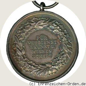 Silberne Medaille für Kunst und Wissenschaft 1889 R&uuml;ckseite