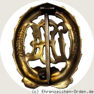 Sportabzeichen DRA (Deutscher Reichsausschuss für Leibesübungen) in Gold R&uuml;ckseite