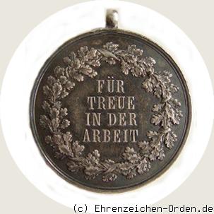 Medaille für Treue in der Arbeit 3.Form König Friedrich August 1905 R&uuml;ckseite