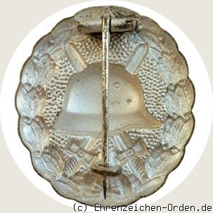 Verwundetenabzeichen für die Armee und Kolonialtruppen 1918 in Silber R&uuml;ckseite