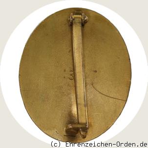 Verwundetenabzeichen 1939 in Gold (2.Form) R&uuml;ckseite