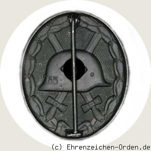 Verwundetenabzeichen 1939 in Schwarz 2. Form R&uuml;ckseite