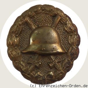 Verwundetenabzeichen für die Armee und Kolonialtruppen 1918 in Gold
