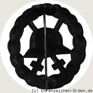 Verwundetenabzeichen für die Armee und Kolonialtruppen 1918 in Schwarz – durchbrochen R&uuml;ckseite