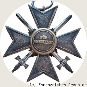 Verdienstkreuz 4. Klasse mit Schwertern R&uuml;ckseite
