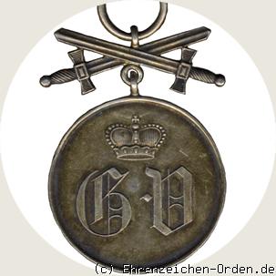 Silberne Verdienstmedaille mit Schwertern