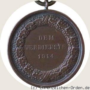 Allgemeines Ehrenzeichen in Bronze Dem Verdienste 1914 R&uuml;ckseite
