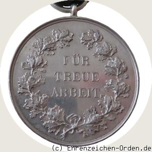 Allgemeines Ehrenzeichen Für treue Arbeit in Silber R&uuml;ckseite