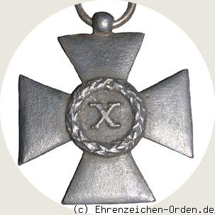 Militär-Dienstauszeichnung für 10 Jahre 1834 R&uuml;ckseite