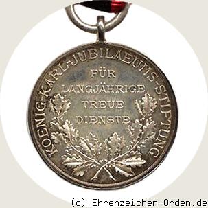 Anerkennungsmedaille der König-Karl-Jubiläumsstiftung 1893 R&uuml;ckseite