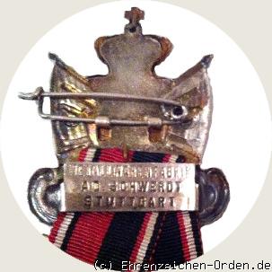 Mitgliedsabzeichen Württembergischer Kriegerbund für 25 Jahre R&uuml;ckseite