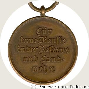 Landwehr-Dienstauszeichnung 2. Klasse 1913 R&uuml;ckseite