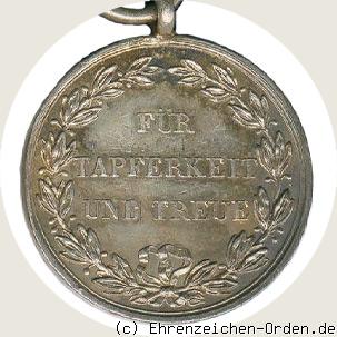Silberne Militärverdienstmedaille König Karl 1864 R&uuml;ckseite