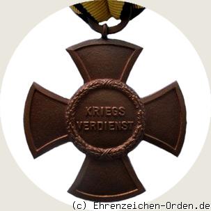 Wilhelmskreuz ohne Schwerter für Kriegsverdienst R&uuml;ckseite