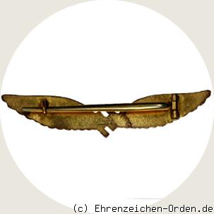 Ziviles Flugzeugführerabzeichen der Luftwaffe R&uuml;ckseite